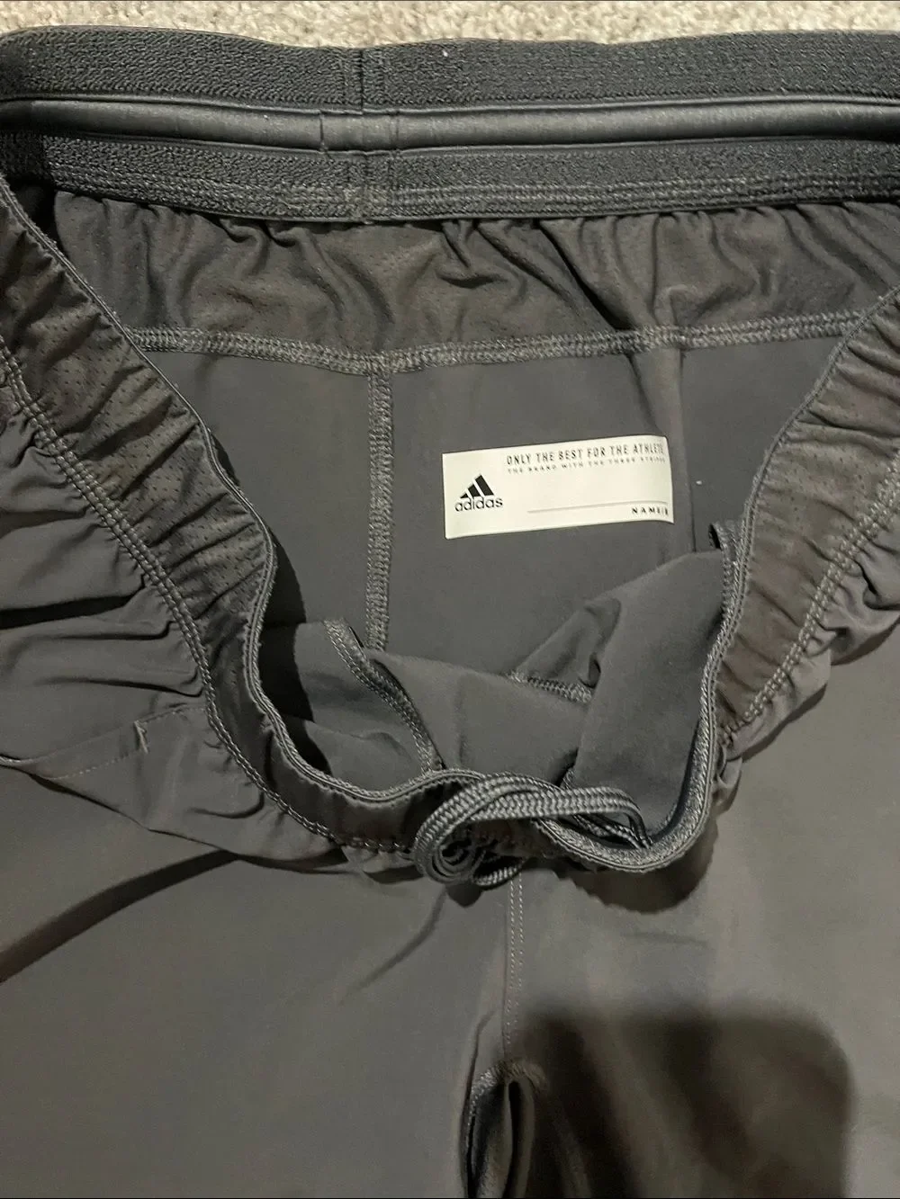 Gray Adidas soccer practice workout shorts side pockets lightweight player model